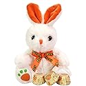 Reese's Peanut Butter Cups and Easter Bunny Plush, Includes 3 Milk Chocolate Candies, Basket Stuffer Treats, 0.93 Ounces