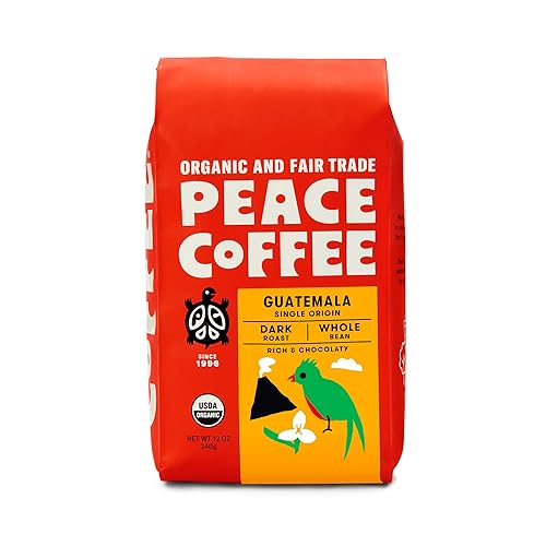 Peace Coffee, Guatemala Organic Whole Bean, 12 Ounce