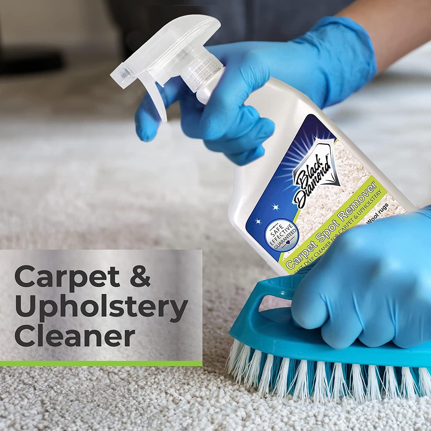 Black Diamond Stoneworks carpet and upholstery cleaner: this fast acting deep cleaning spot and stain remover spray also works great on rugs, couches