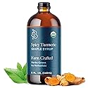 Bluestem Botanicals Organic Spicy Tumeric Simple Syrup, 8 oz, Cocktail and Mocktail Mixer for Drinks, Non-Alcoholic
