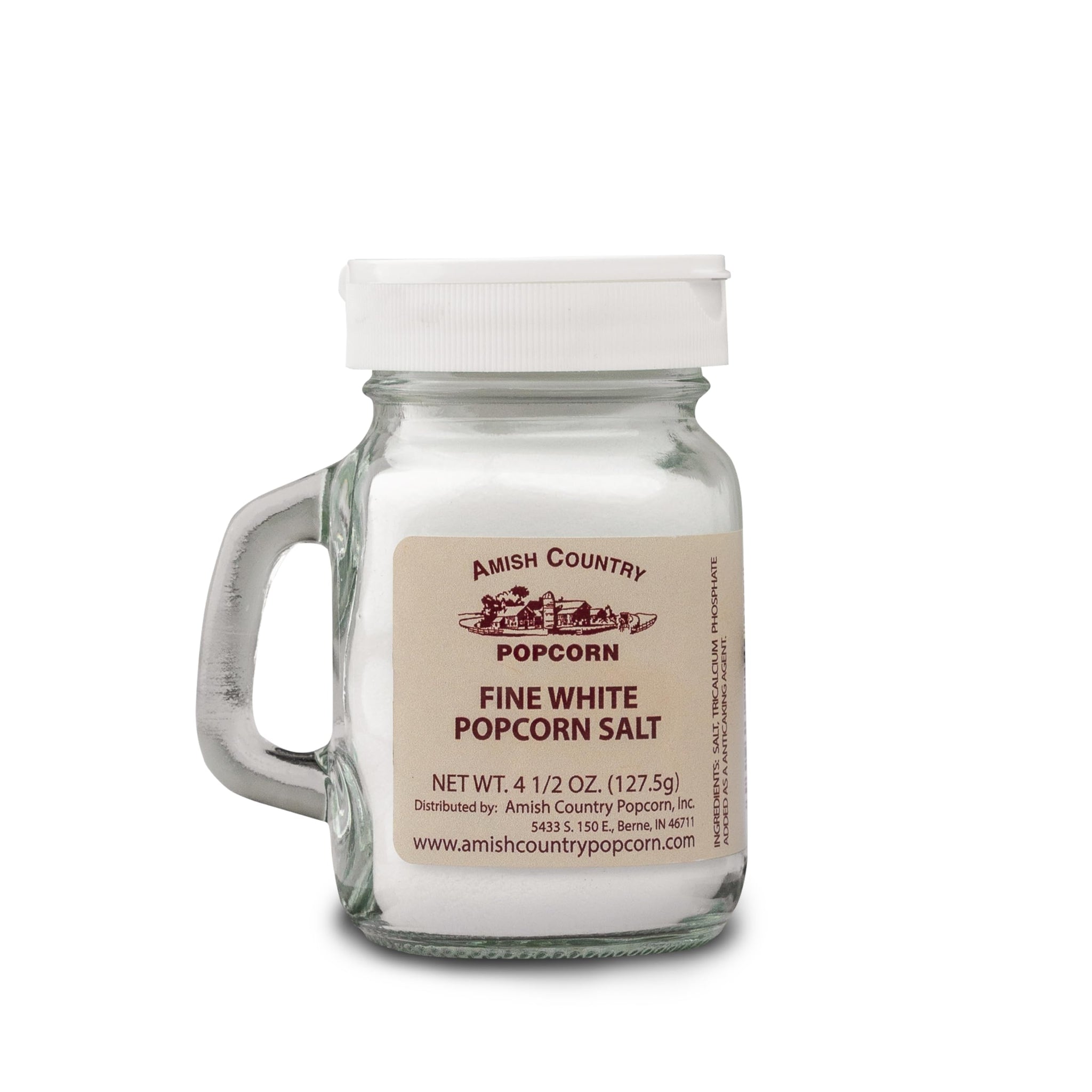 Amish Country Popcorn | Fine White Popcorn Salt - 4.5 Ounce | Old Fashioned, Non-GMO (4.5 oz Jar)
