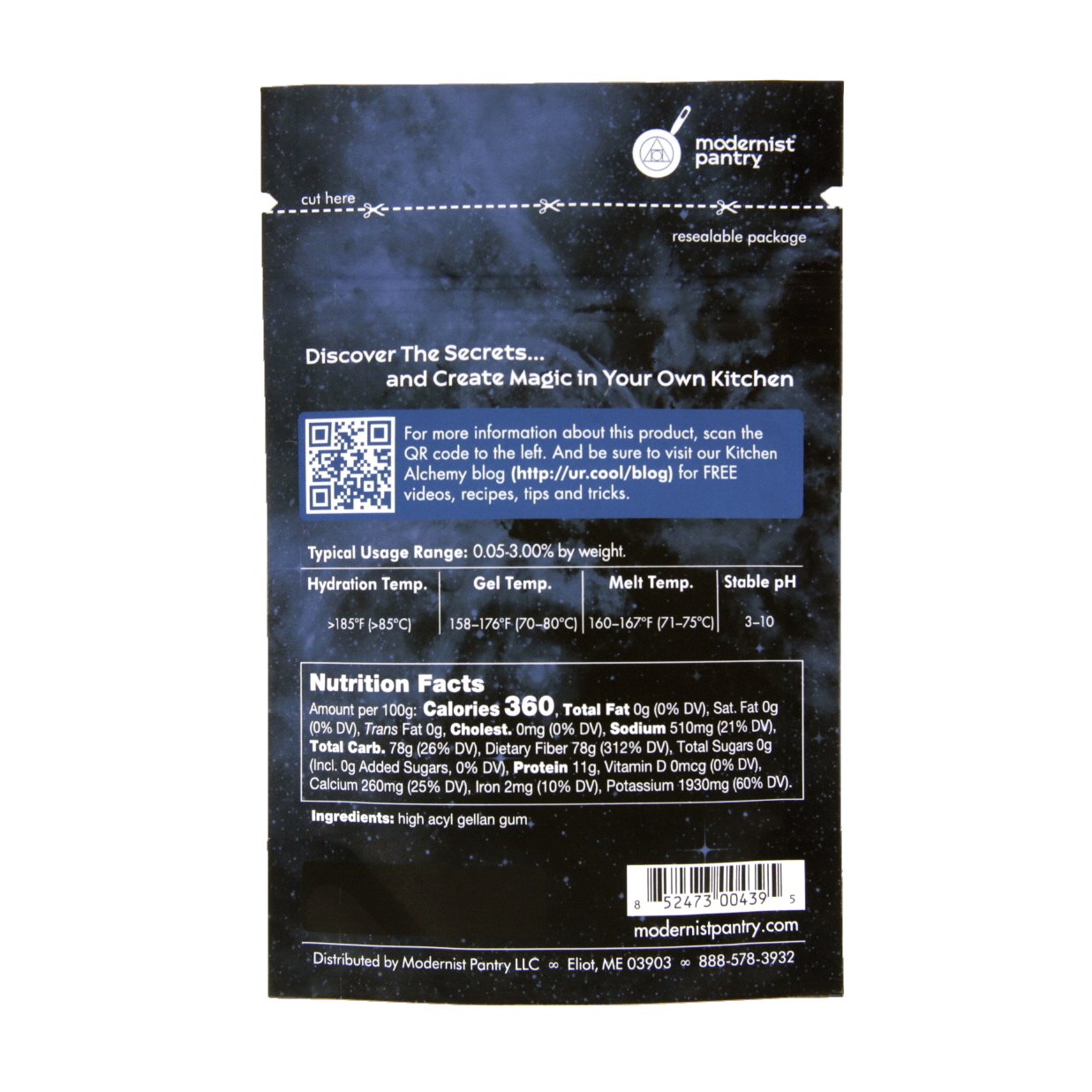 Gellan Gum Value Pack (Gellan F Low Acyl + Gellan LT100 High Acyl) ? Non-GMO Vegan OU Kosher Certified - 100g/4oz