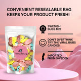 Swedish Candy Mix (1/2 Pound) - Ovals, Skulls, and Tutti Frutti, Sweet and Sour Swedish Gummies - Best Vegan Candy - Bubs Godis From Sweden