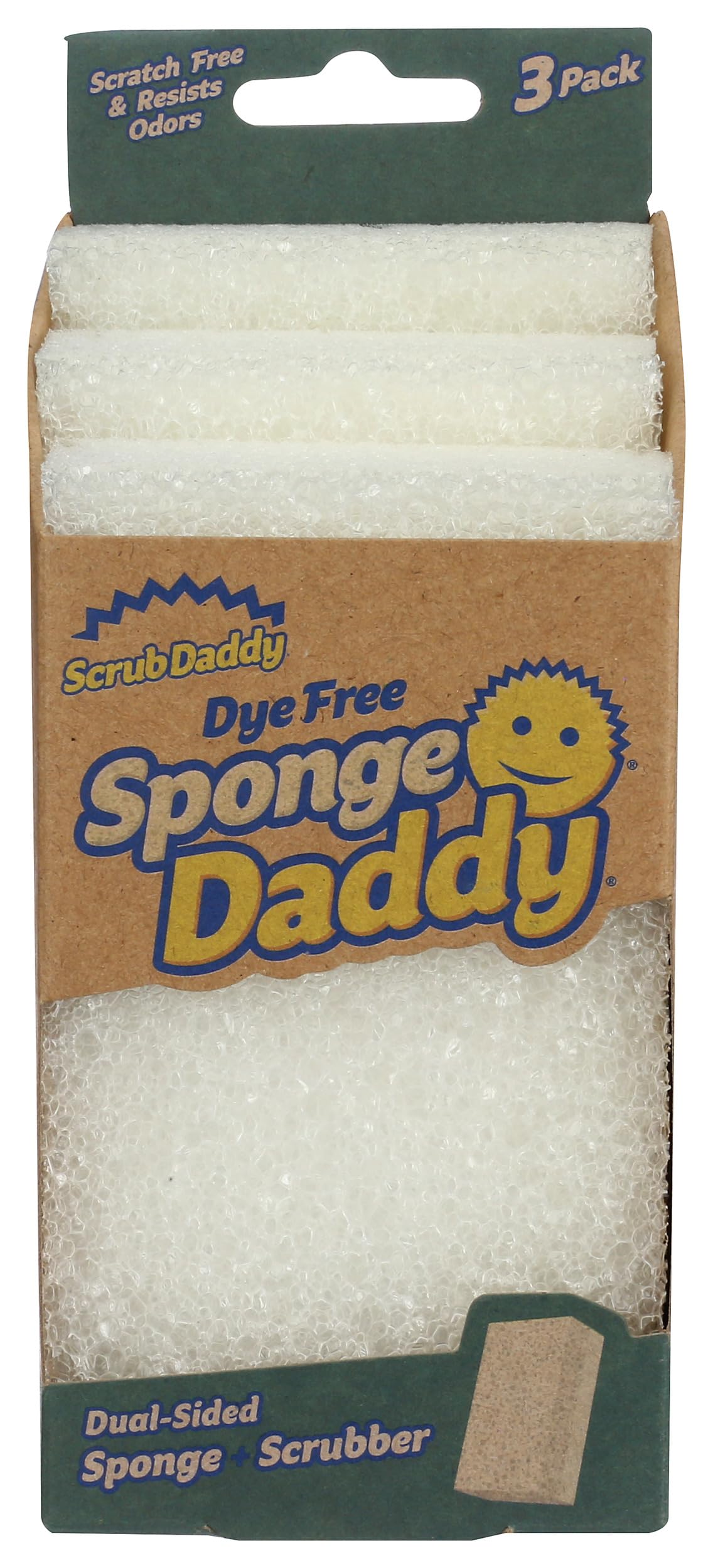 Scrub Daddy Dye Free Sponge Daddy 3 Count, 3 CT