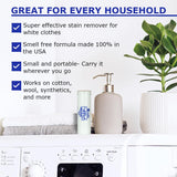 Solid Bleach in a Stick - Concentrated and Natural Stain Remover Solution for White Clothing - Pocket Bleaching Tube for Dirty Spots | Household