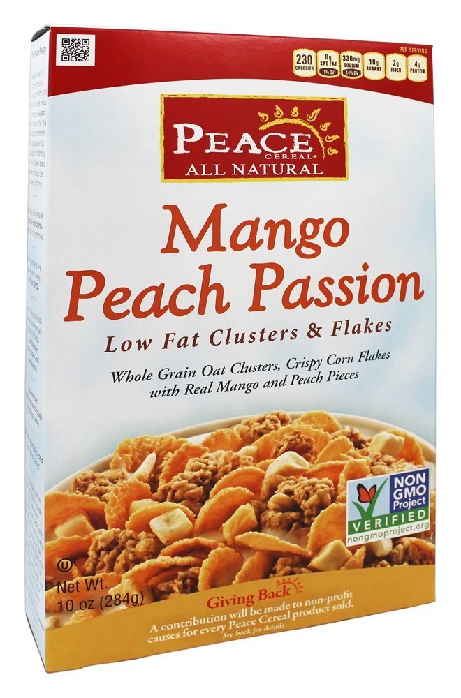 Peace Cereal Clusters & Flakes Cereal - Mango Peach Passion - 10 oz
