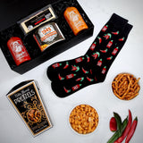 Caliente! Hot Sauce Spicy Snack Basket - Hot Sauce Gift Set