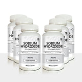 Yield RX Sodium Hydroxide (Caustic Soda) - Ultimate Drain Opener and Cleaner Chemical Solution | Pack of 6