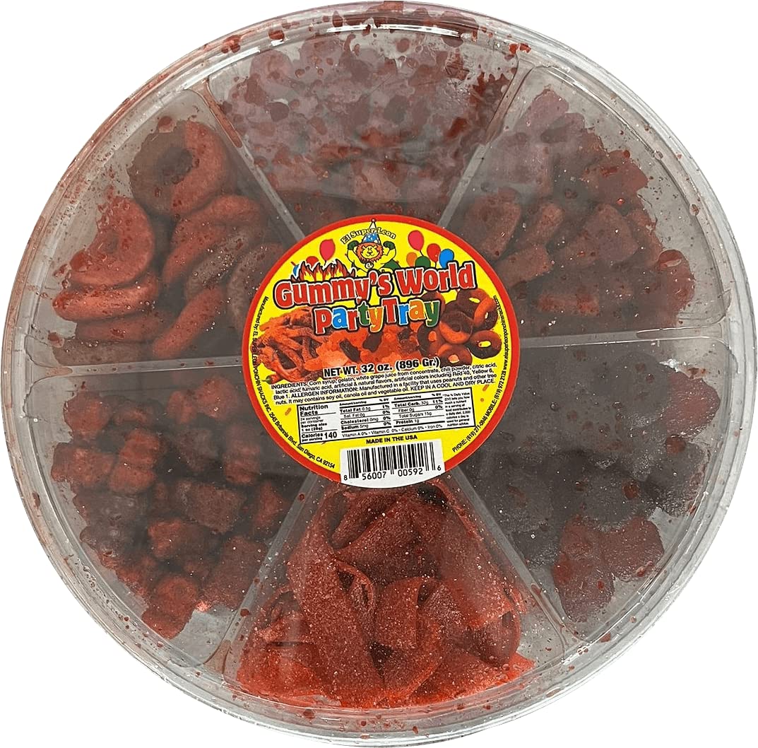 Chili Gummy's World Party Tray- Assorted Candy tray (Chili)