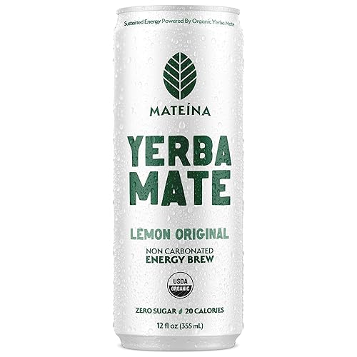 Mateina Organic Lemon Original Yerba Mate, 12 FZ