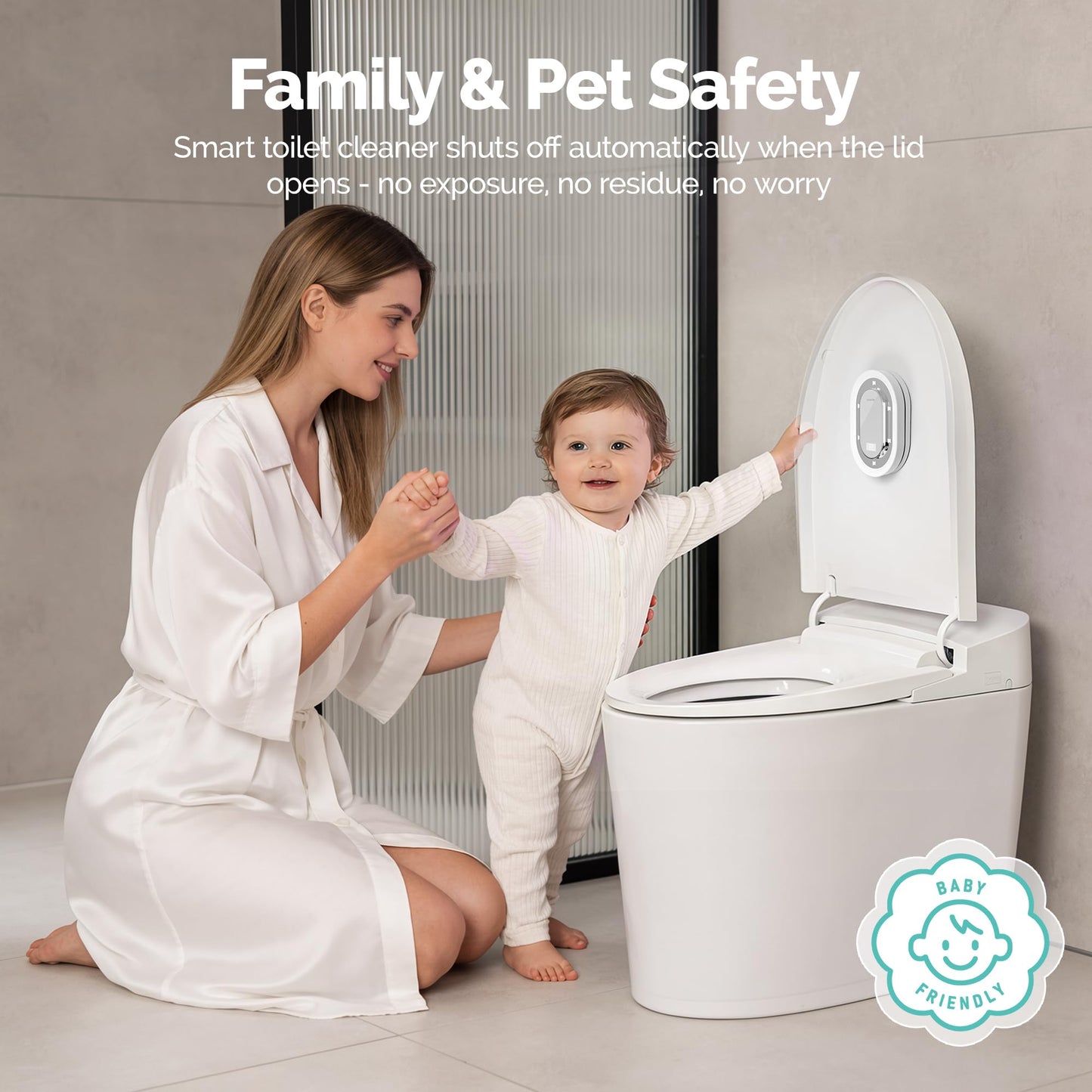 XuEpeTim Smart Toilet UV-C Sanitizing &Odor-Control System - Motion-Activated, Chemical-Free Automatic Deodorizer with Safety Sensor & Long-Life