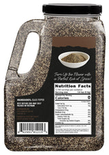 Black Pepper Ground Coarse 5 LB Bulk Jar Butcher Grind #12 - Premium Ground Black Peppercorns, All Natural, Gluten Free, Steam Sterilized - Restaurant
