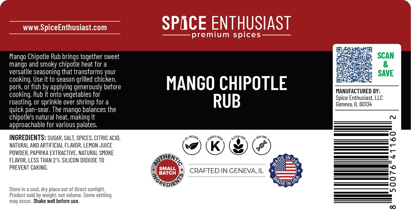 Spice Enthusiast Mango Chipotle Rub - 6 oz