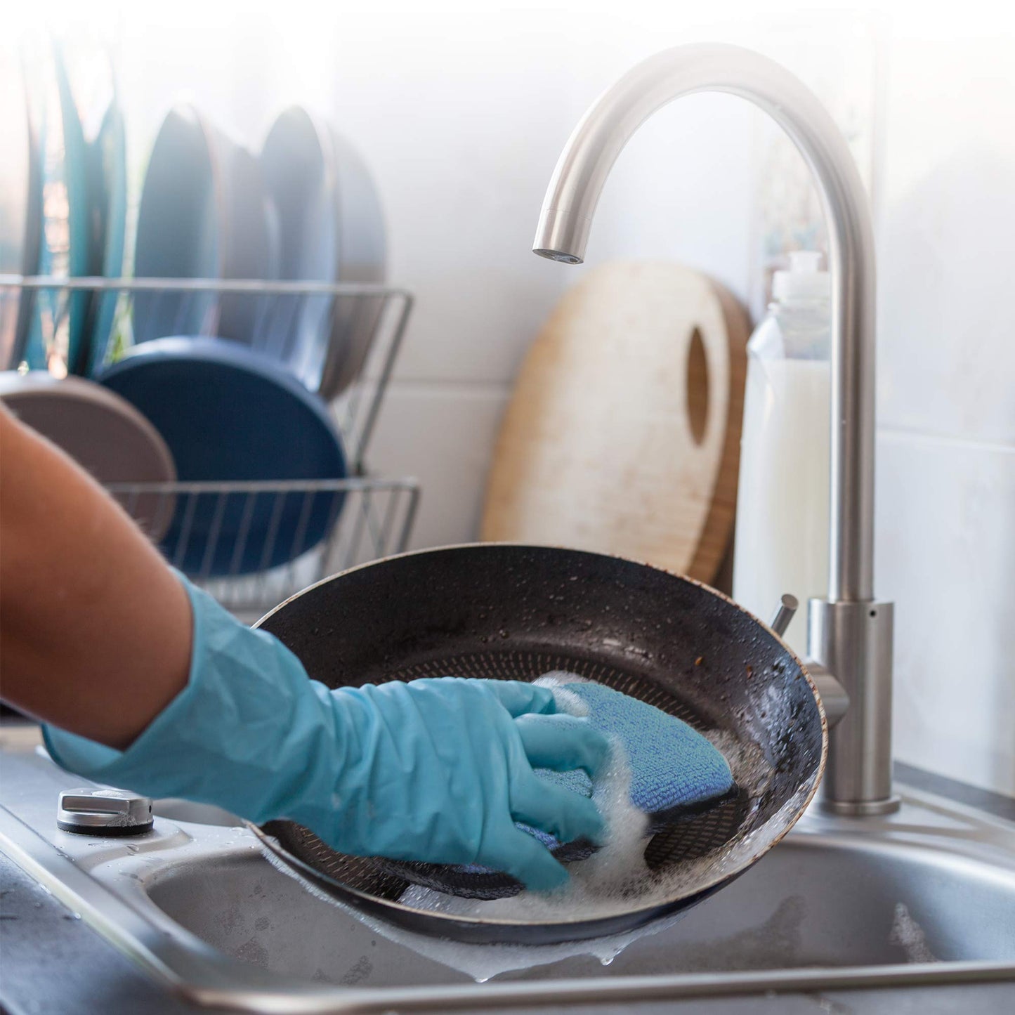Multi-Purpose Scrub Sponges for Kitchen by Scrub- it - Non-Scratch Microfiber Sponge Along with Heavy Duty Scouring Power - Effortless Cleaning