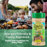 Chef Morgan’s Kitchen Meat Seasoning - 8oz Jamaican Dry Rub with Herbs & Spices - MSG & Gluten Free - Bold Flavor for Chicken, Beef & Steak - Perfect