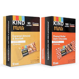 Kind Minis, Variety Pack. Contains 1 Peanut Butter Dark Chocolate, and 1 Caramel Almond & Sea Salt, Low Calorie, Gluten Free, Low Sugar, Healthy
