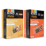 Kind Minis, Variety Pack. Contains 1 Peanut Butter Dark Chocolate, and 1 Caramel Almond & Sea Salt, Low Calorie, Gluten Free, Low Sugar, Healthy