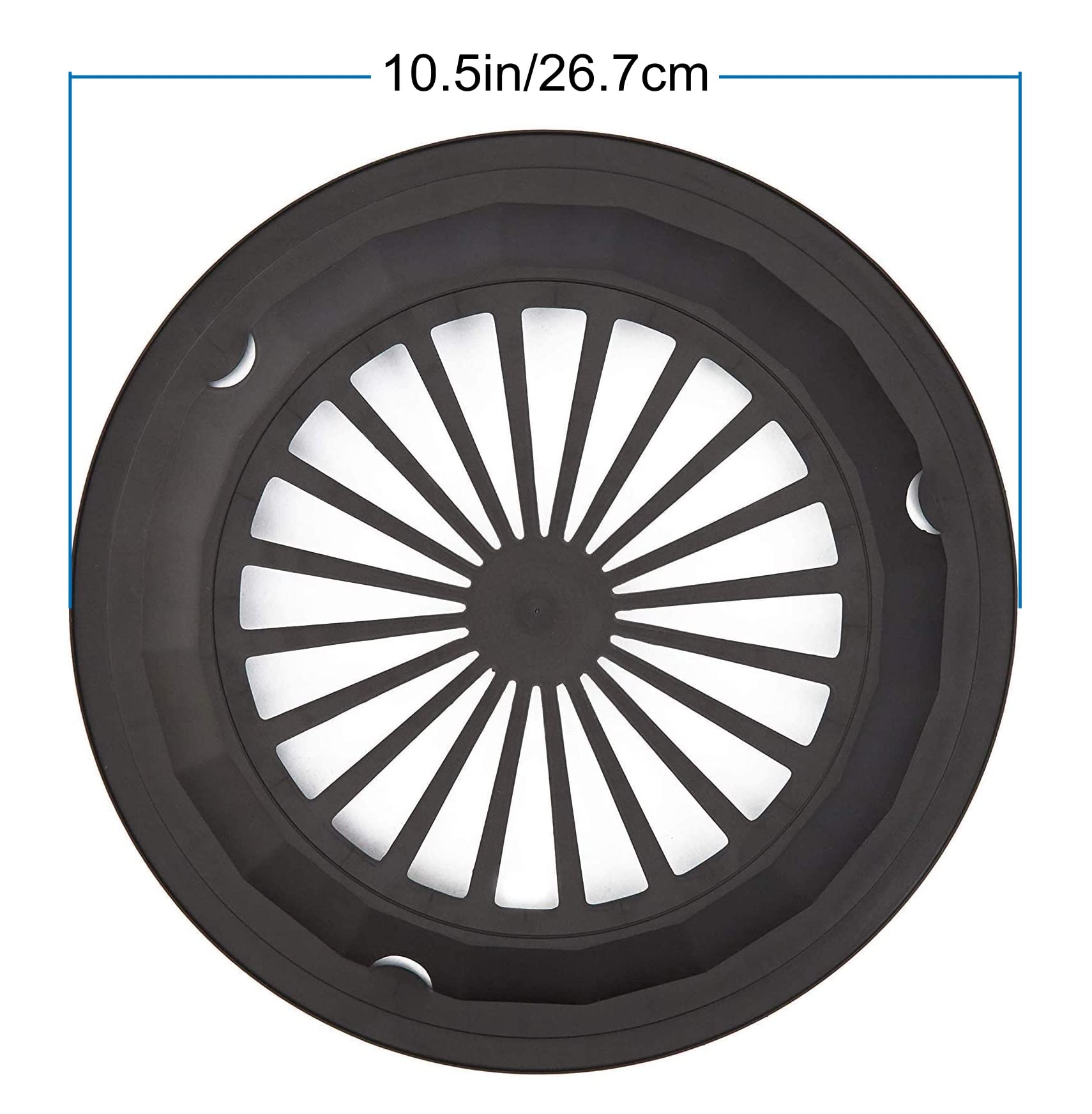 Sedmoon Reusable Plastic Paper Plate Holders 24 Pack 10" Heavy Duty Plastic Paper Plate Holder (Black)