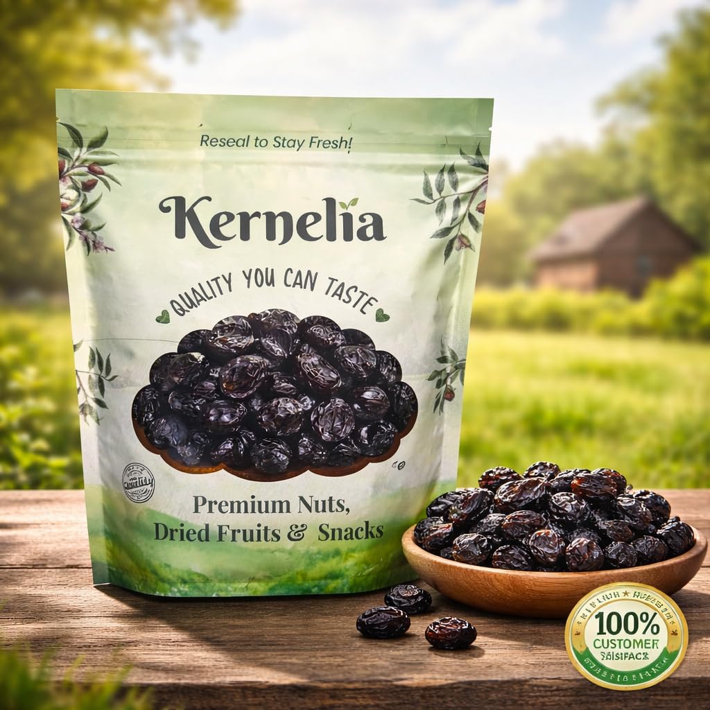 Black Raisins Seedless Naturally Dried, Soft Chewy Dried Grapes Snack, Naturally Sweet Raisins for Baking, Oatmeal, Yogurt, Trail Mix, Packed in a