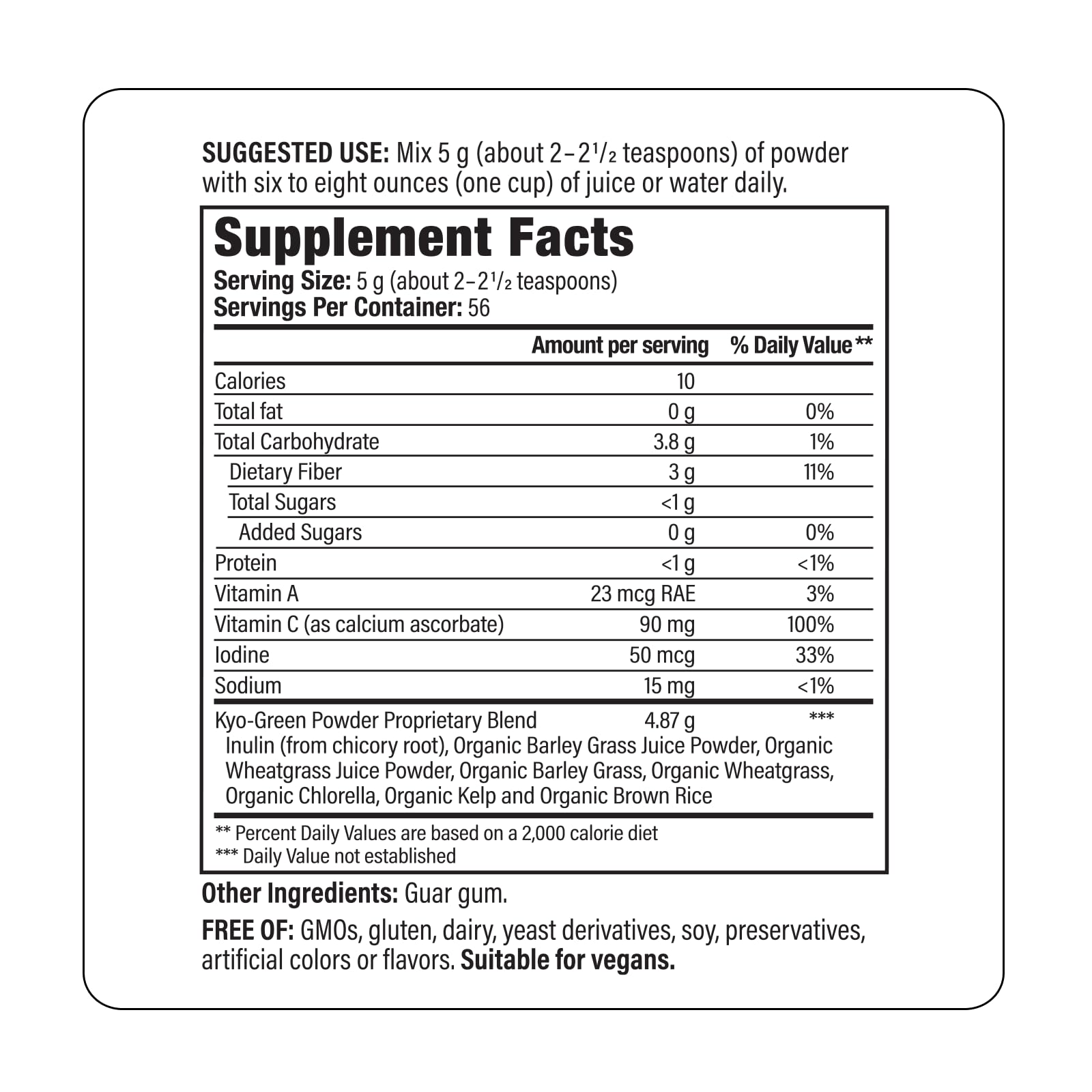 Kyolic Kyo-Green Greens Blend Energy*, Powdered Drink Mix, 10 oz