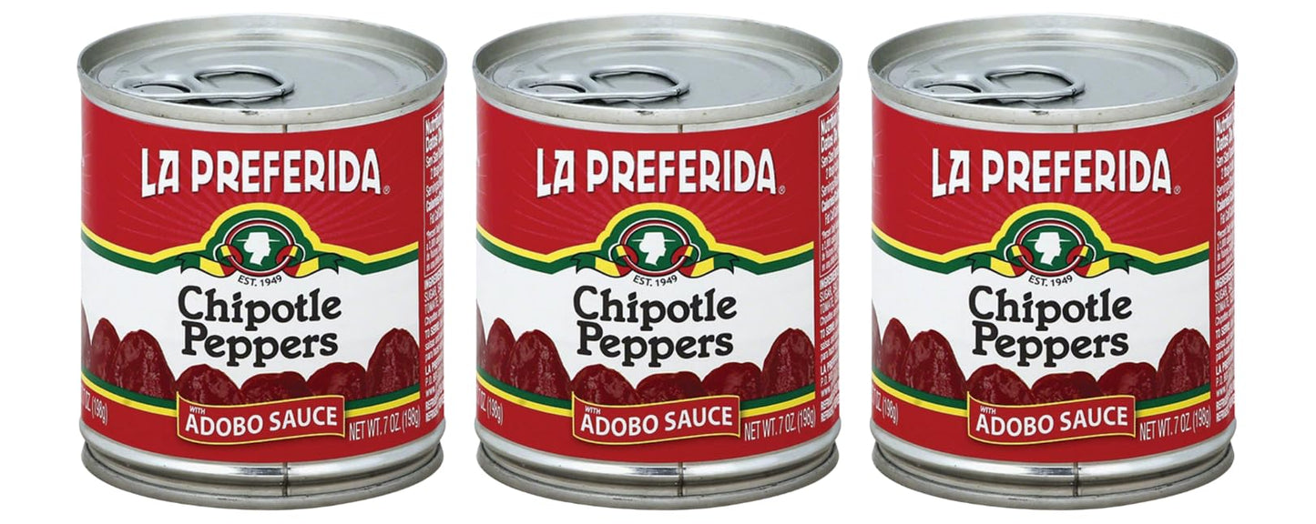 La Preferida Whole Chipotle Peppers, Hot, 7 OZ (Pack of 3)
