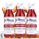 Yo Mama's Foods Keto Hickory BBQ Sauce - (Pack of 3) - Vegan, No Sugar Added, Low Carb, Low Sodium, Gluten Free, Paleo, and Made with Whole Non-GMO