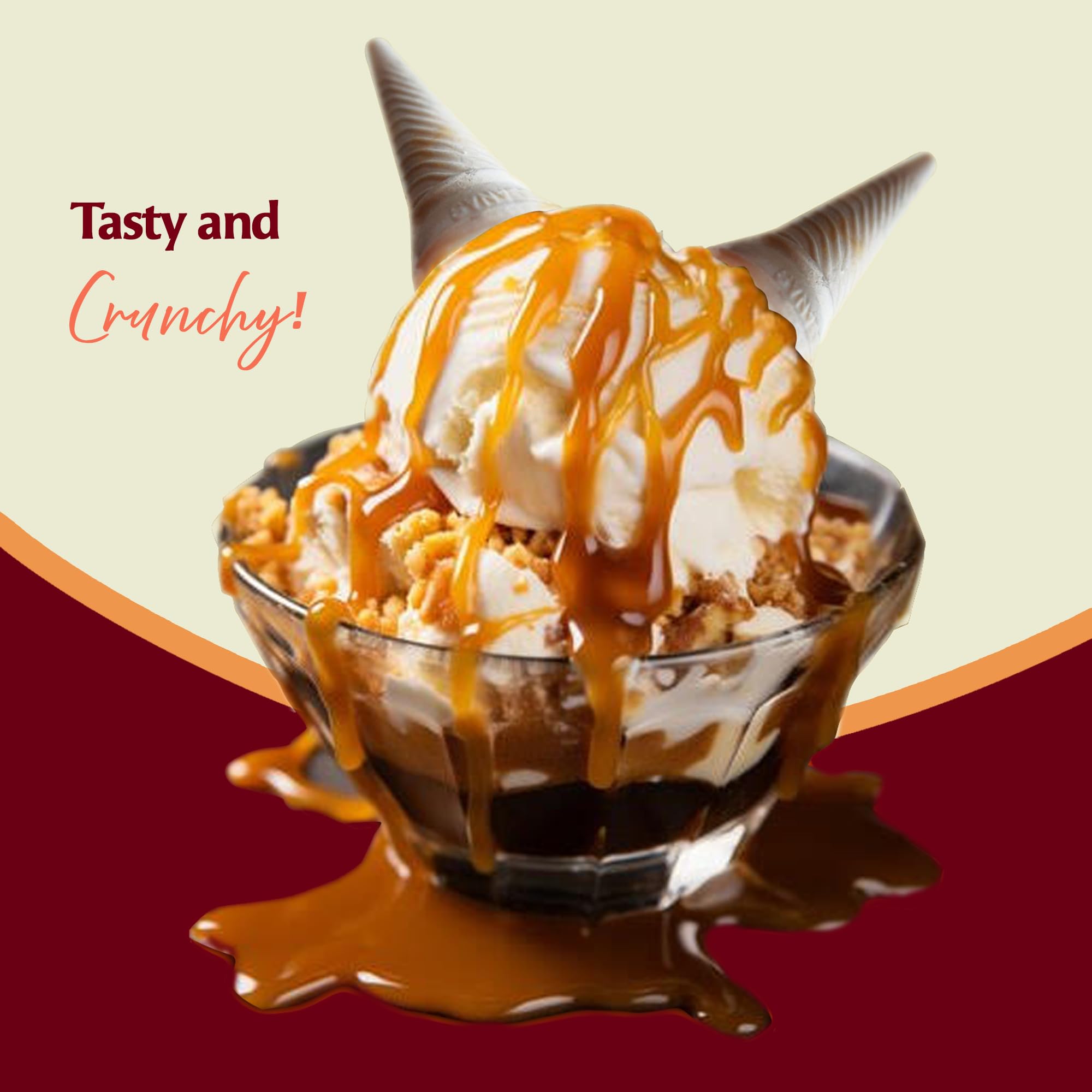 Las Sevillanas Cajeta Filled Wafer Cones - Traditional Mexican Candy, Sweet Dessert Treats - Dulce de Leche-Caramel Sauce | Crispy Waffle - Perfect