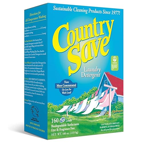 HE Natural Laundry Detergent Clear and Free of Fillers and Chemicals - Sensitive Washing Detergent Safe for Babies - Country Save Laundry Detergent
