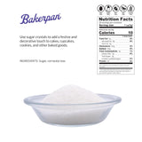 Bakerpan Sugar Sprinkles for Baking - 7 Ounce White Decorating Sugar Crystals for Cookies, Cake Pops, Ice Cream (Made in USA)