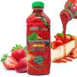 Jungle Pulp Strawberry Puree Costa Rica Blend, Topping, Flavoring Better than Syrup, Mix, for Cocktails, Smoothies, Daiquiri, Margarita, Tea