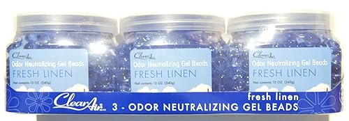 Punati CleanAir Odor Neutralizing Gel Beads, 12 oz (Pack of 3) (Blue - Fresh Linen)