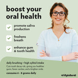 XyloBurst Gum | Xylitol Chewing Gum | Sugar Free, Gluten Free, Keto Friendly | Aspartame Free Gum For Oral Health | Green Tea | 500-Count Bag