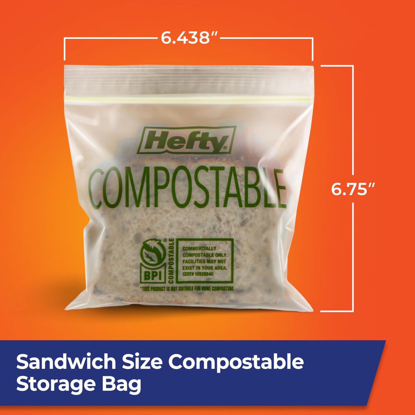 Hefty® Compostable Press-To-Close Sandwich 50 Count