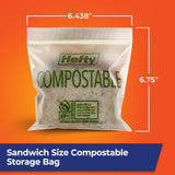 Hefty® Compostable Press-To-Close Sandwich 50 Count
