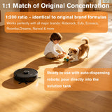 200X Concentrated Floor Cleaning Solution for All Robot Vacuum and Mop, Wet Dry Vacuums Compatible with Eufy, Roborock, Roomba, Tineco, Bissell