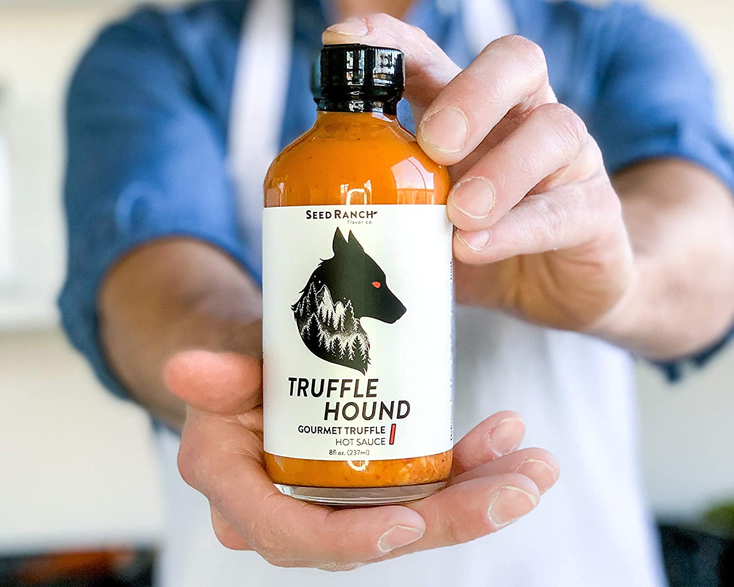 Seed Ranch Gourmet Truffle Hound Hot Sauce, 2 Pack, Medium Heat - Spicy & Savory Truffle Hot Sauce with Chile de Arbol, Ghost Pepper & Garlic, Vegan