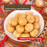 Hard Ginger Candy, Individually Wrapped | Original Flavor with Fresh Ginger Taste, ASMR Gem Candy, Chinese Snack | Bulk Size for Snacking & Sharing