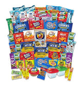 Snacks Variety Pack for Adults Kids Students - 60 Count Sweet and Salty - Inmates Soldiers Men Women - Camp Care Package Gift Basket - College Treats