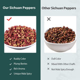 Soeos Sichuan Peppercorns, 4 Ounce(113g), Authentic Szechuan Red Peppercorn, Numbing and Tingle Effect, Less Seeds, Strong Flavor, Essential for Mapo