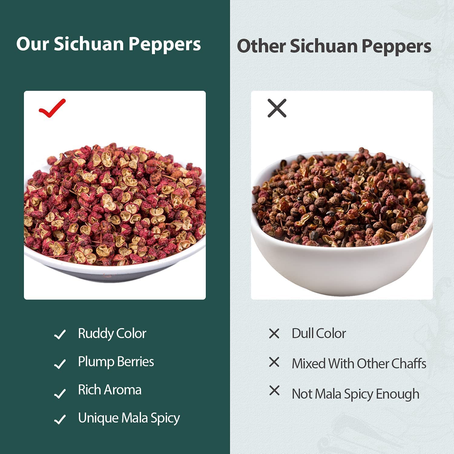 Soeos Sichuan Peppercorns, 4 Ounce(113g), Authentic Szechuan Red Peppercorn, Numbing and Tingle Effect, Less Seeds, Strong Flavor, Essential for Mapo