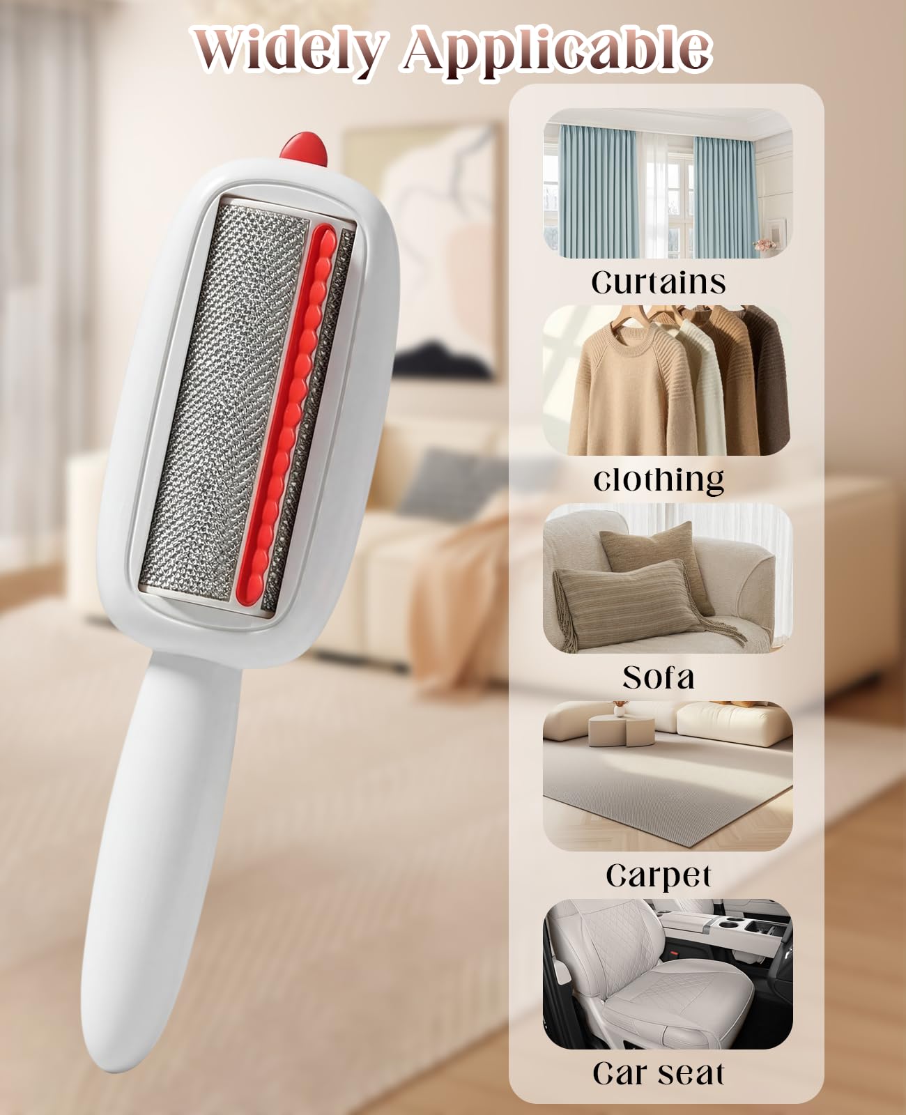 DAWZMR 2PCS Pet Hair Remover Lint Roller Reusable Brush, Cat Dog Hair Removal Tool for Clothes
