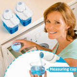 Bikkii Laundry Detergent Dispenser-2 Pack, 51 oz Detergent Dispenser with 4 Removable Labels, Laundry Soap Dispenser for Laundry Room Organization