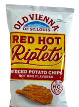 Old Vienna of St. Louis Red Hot Riplets Hot BBQ Chips 1oz Bags (Case of 12) by TranadaCo