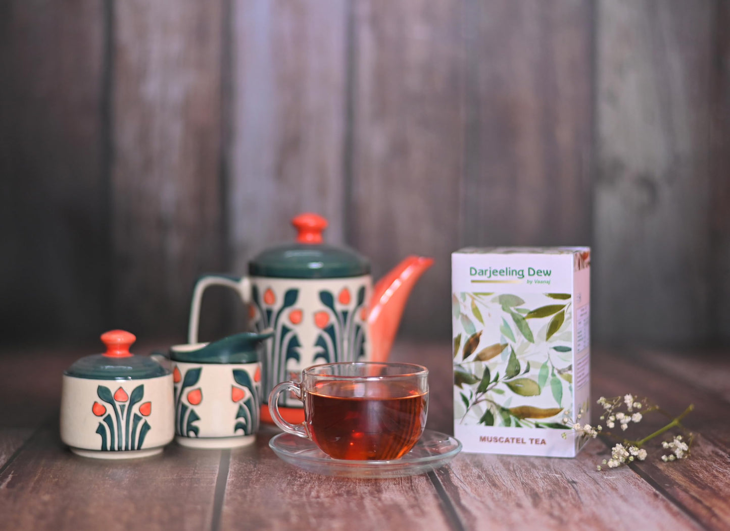 Darjeeling Dew Muscatel Tea by Vaanaj, Premium Loose Leaf Black Tea