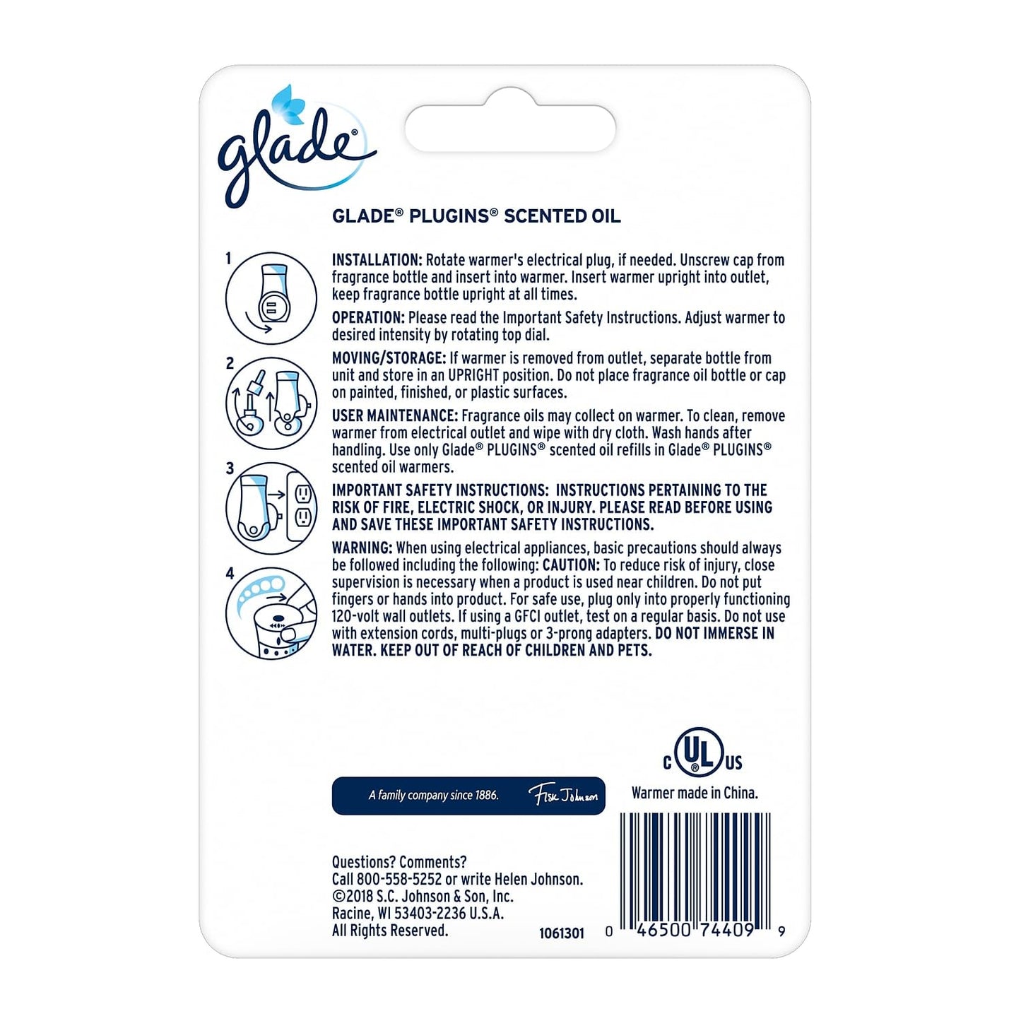 SC Johnson Glade Plug-Ins Scented Oil Warmer