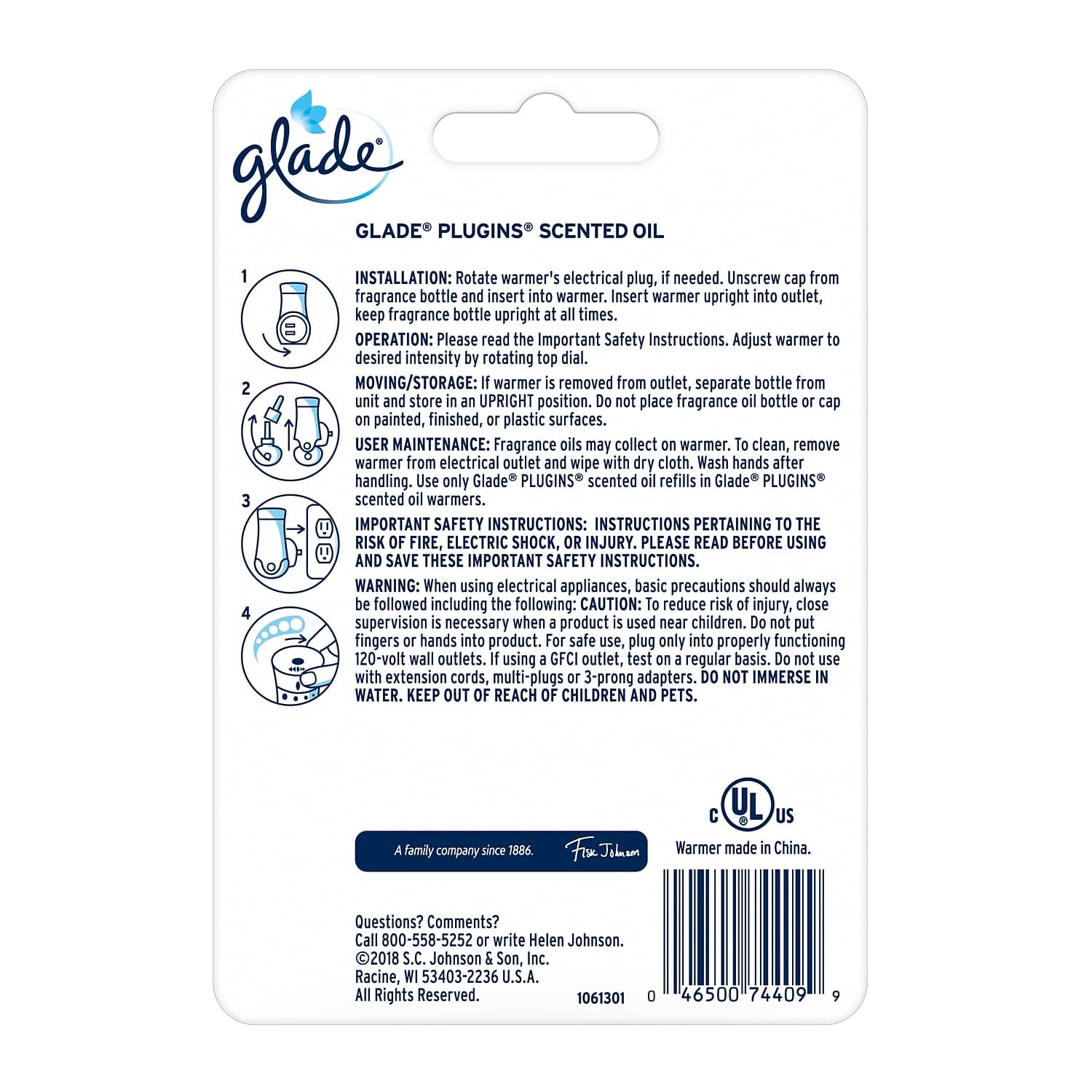 SC Johnson Glade Plug-Ins Scented Oil Warmer