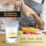 FREZZOR Flaky Sea Salt, 8.8 ounces of Premium Gourmet Sea Salt Flakes from New Zealand, 80 Minerals & Trace Elements, 100% All-Natural, Solar & Wind