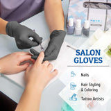 Hand-E Touch Grey Disposable Nitrile Gloves Large 50 Count, Powder and Latex Free Medical Gloves for Exams and Surgical Needs - Food Safe for Cooking