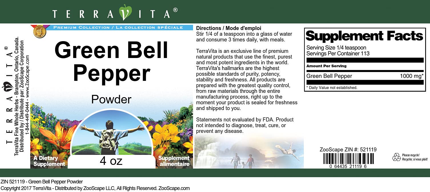Green Bell Pepper Powder (4 oz, ZIN: 521119)
