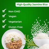 25 Pounds (LBS) Premium Thai Hom Mali Jasmine Rice | Endorsed By Pro Chefs | Four Elephants Brand | DIY Friendly Cooking Instructions Packaging